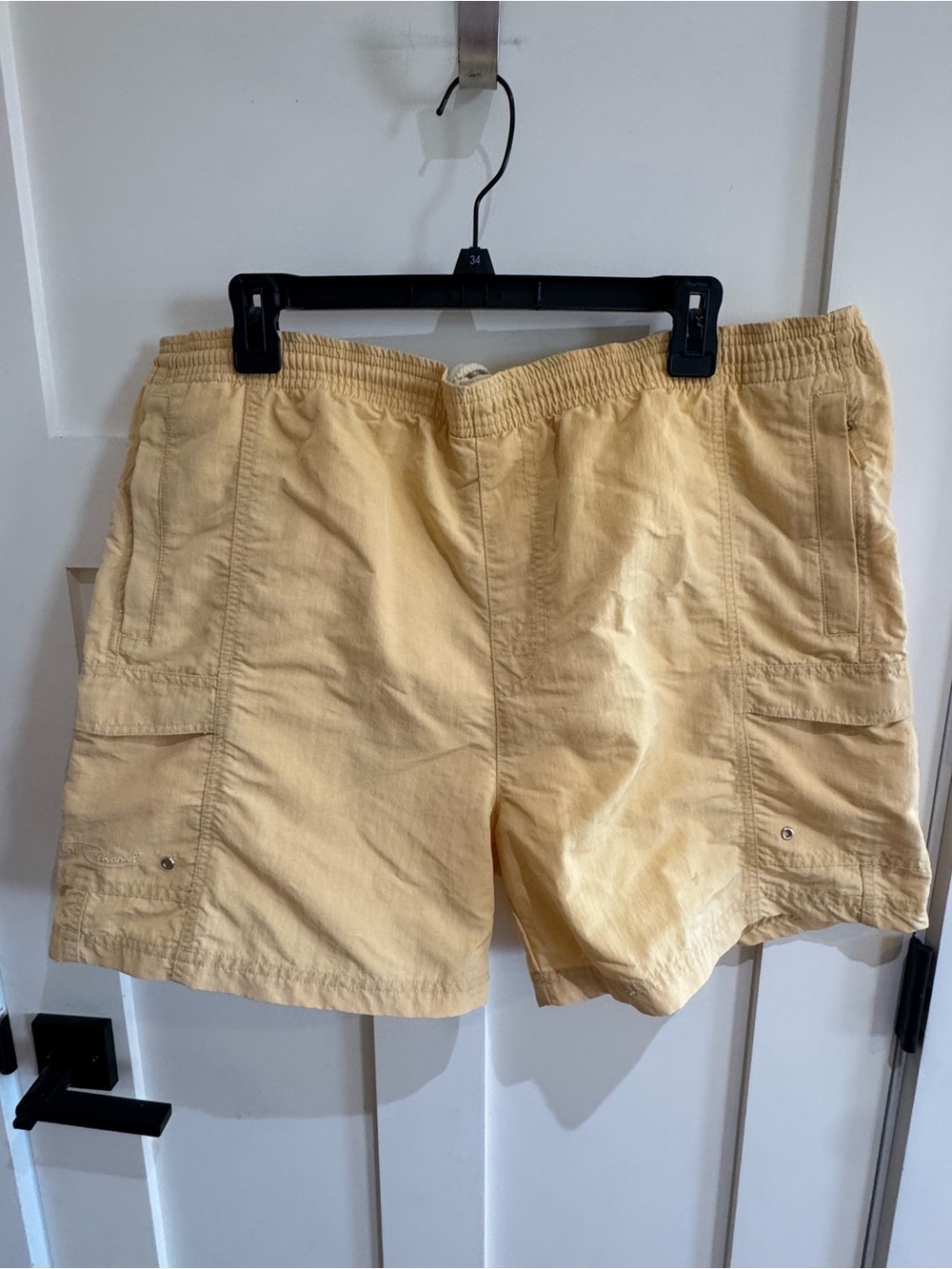 Tori Richard Honolulu Men’s Swim Trunks Yellow Mesh-Lined Nylon Mesh Lined